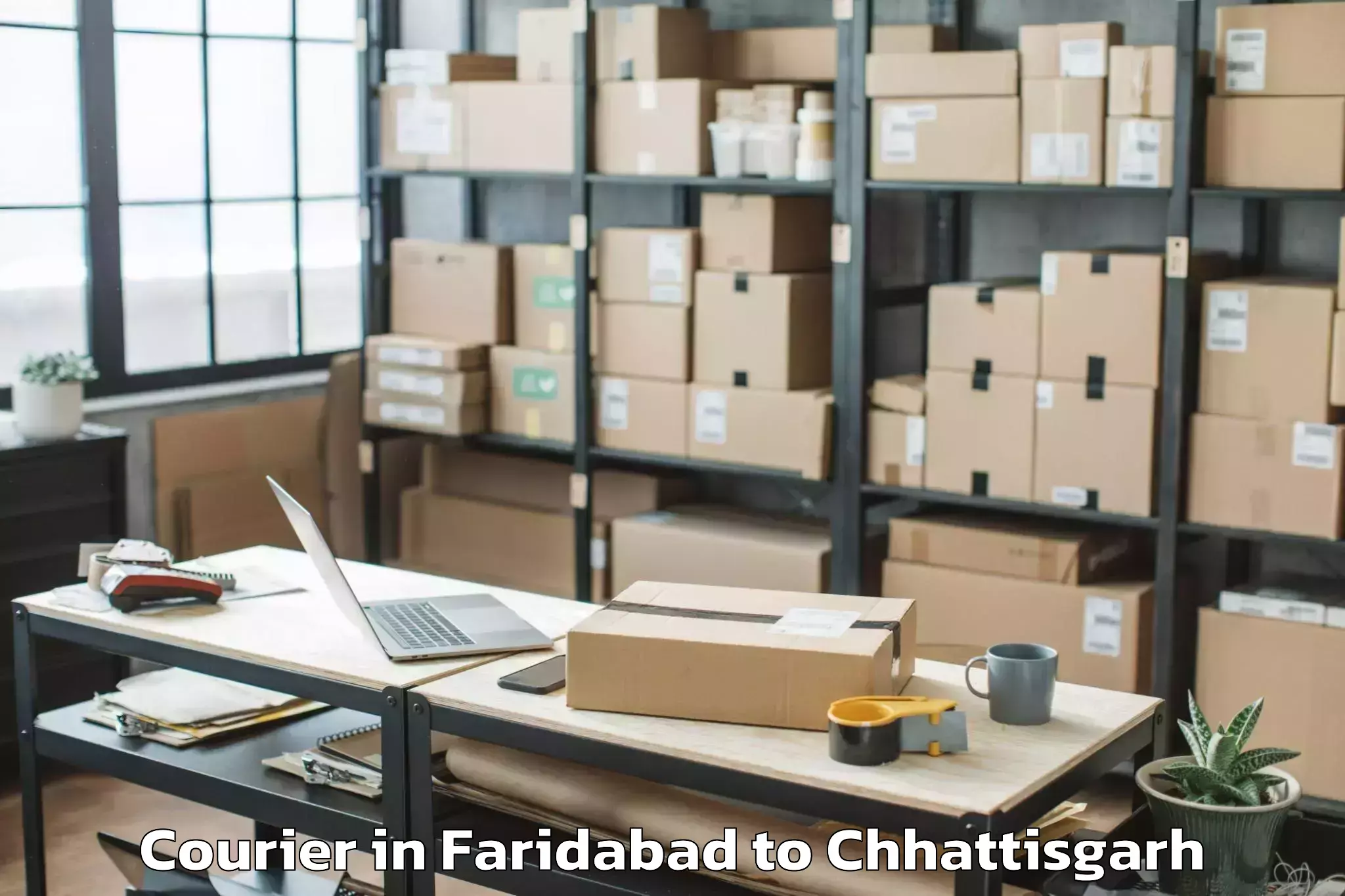 Book Faridabad to Gunderdehi Courier